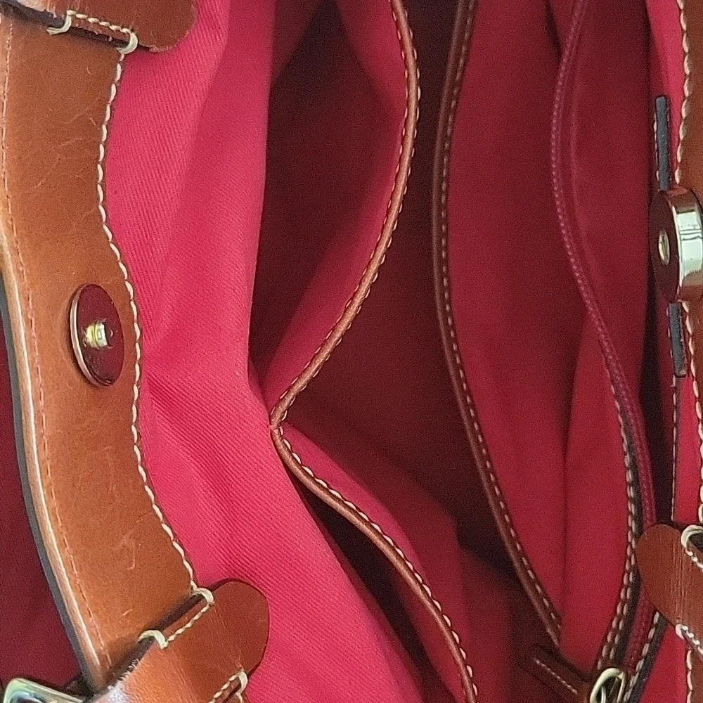 Dooney & Bourke White/Light Blue Lizard Satchel - Picture 11 of 17